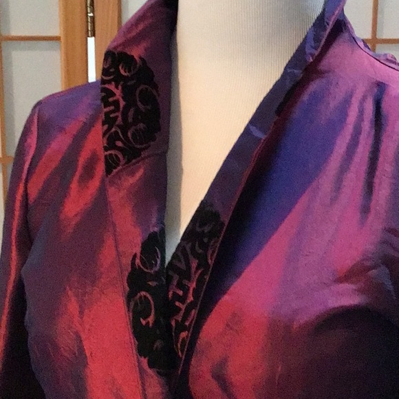 Oriental Jacket/Top size S , feels like silk shantung bought in Hong Kong - Picture 2 of 5